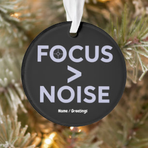 FOCUS > NOISE Motivational Modern Typography Ornament
