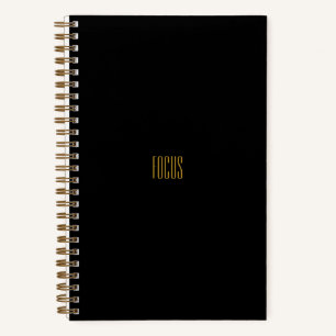 Focus Notebook   Black & Gold Spiral-bound