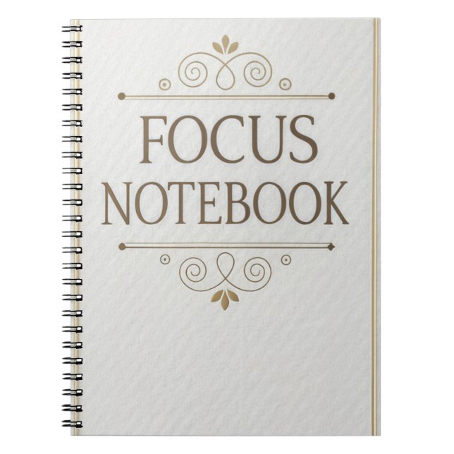 Focus Notebook – Elegant Serif Design (Front)