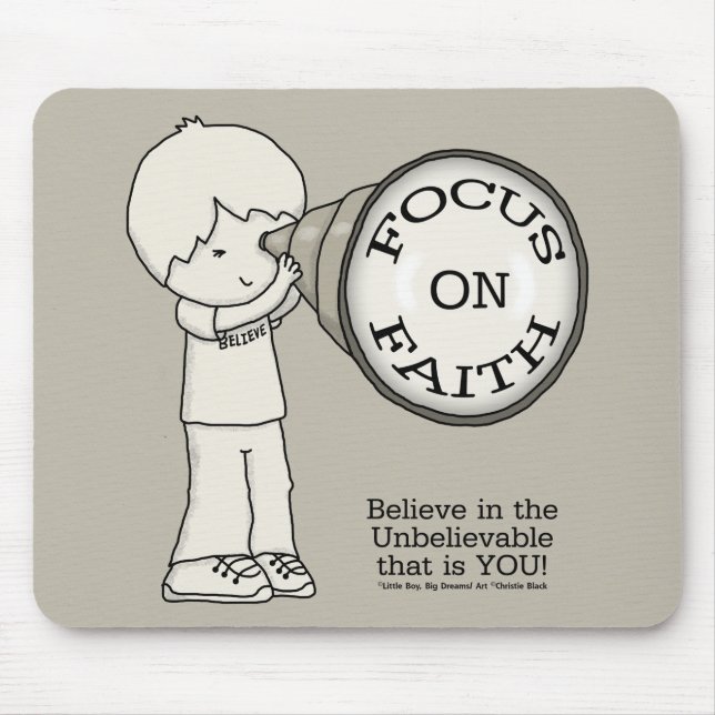 Focus On Faith Mouse Mat (Front)