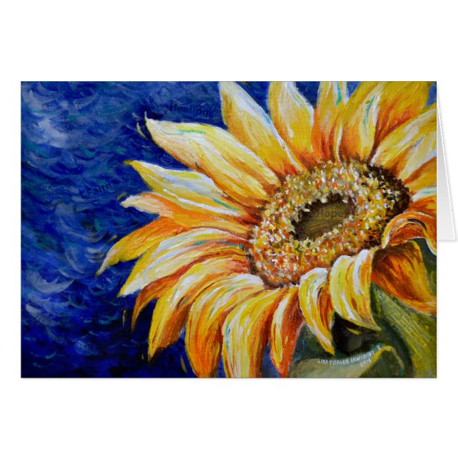Focus on Faith, Not Pain Sunflower (Front Horizontal)