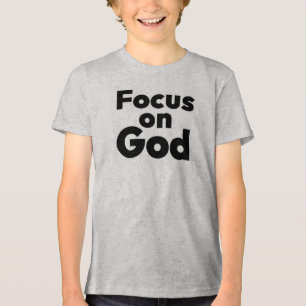 Focus on God – Inspirational Customisable T-Shirt Tri-Blend Shirt