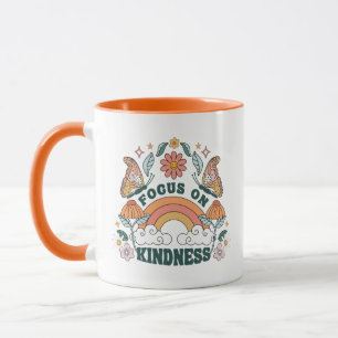 Focus on Kindness Groovy Graphic Mug