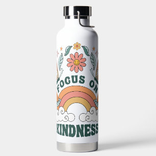 Focus on Kindness Groovy Graphic Water Bottle