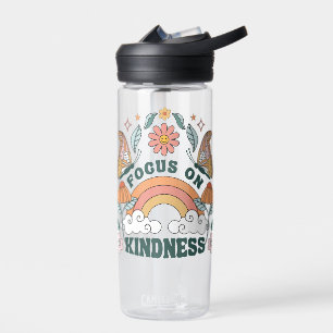 Focus on Kindness Groovy Graphic Water Bottle