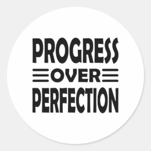 Focus on Progress   Motivational Growth Classic Round Sticker