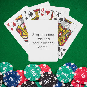 Focus On The Game Sassy Quote Playing Cards