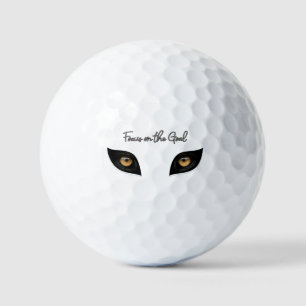 Focus on the Goal - Intense Leopard Eyes Art Golf Balls