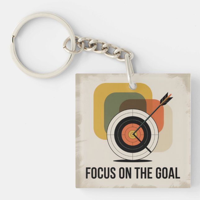 Focus On The Goal Key Ring (Front)