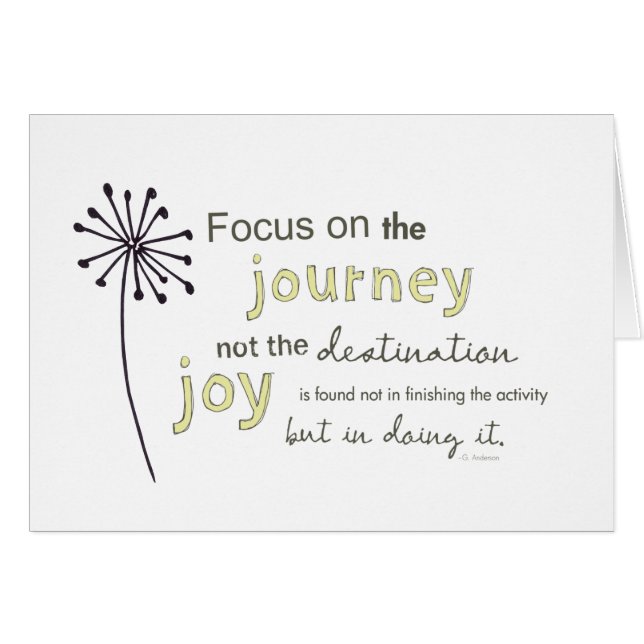 focus on the journey (Front Horizontal)