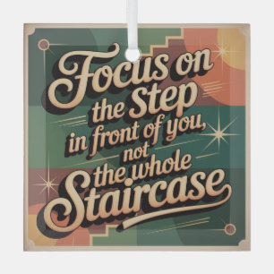 Focus On The Step In Front Of You Glass Tree Decoration