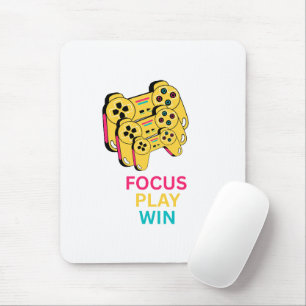 Focus Play Win Gaming Controller Art Mouse Mat