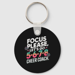 Focus Please Cheer Coach 5-6-7-8 Squad _3 Key Ring