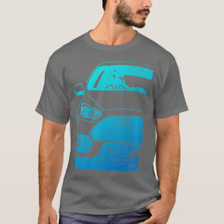 Focus RS Car Used Style Fan Art  Cyan T-Shirt