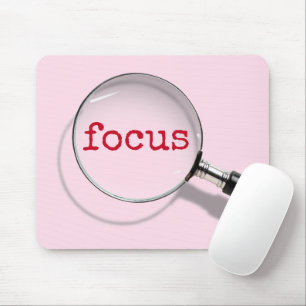Focus Text Under Magnifying Glass Mouse Pad