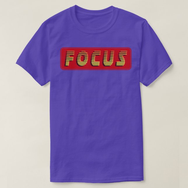 Focus Vintage Retro Text T-Shirt (Design Front)