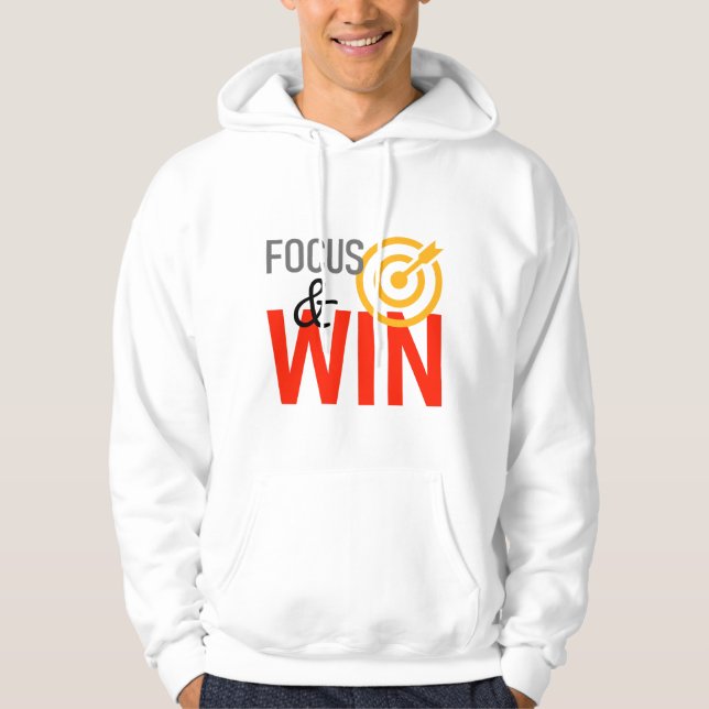 Focus & Win Hoodie – Motivational Success Mindset  (Front)