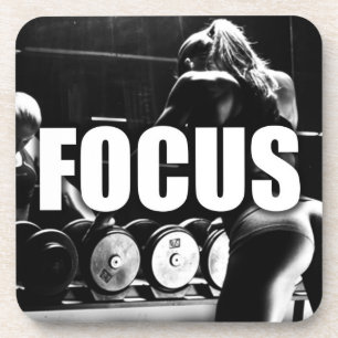 FOCUS - Women's Workout Motivational Coaster