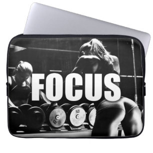 FOCUS - Women's Workout Motivational Laptop Sleeve