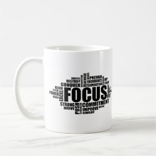 FOCUS – Word Cloud Motivational Design Coffee Mug