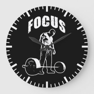 FOCUS - Workout Motivational Large Clock