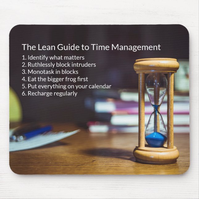 Focus your Life: The Lean Guide to Time Management Mouse Mat (Front)