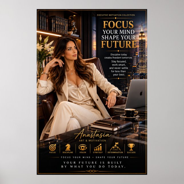 Focus Your Mind – Executive Office Motivation Post Poster (Front)