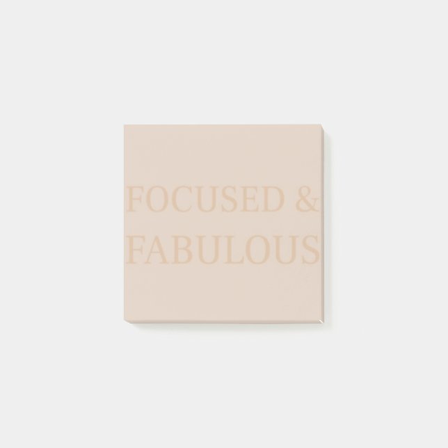 Focused and Fabulous Post-it Notes (Front)