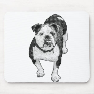 Focused Bulldog, Dot Desk Accent Mouse Mat