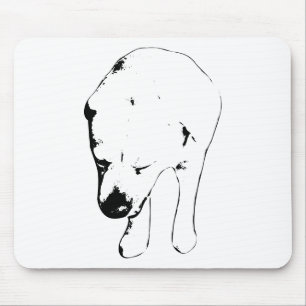 Focused Labrador Lines, Festive Desk Lift Mouse Mat