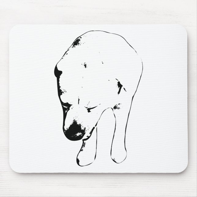 Focused Labrador Lines, Festive Desk Lift Mouse Mat (Front)