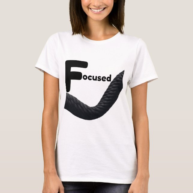 Focused Mindset Rope Graphic Shirt – Bold Black  (Front)