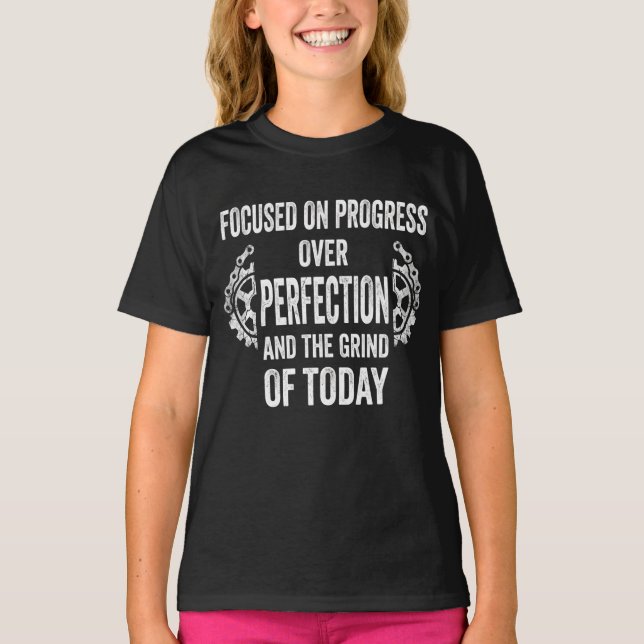 Focused on Progress Fitness Motivation Gym Tee (Front)