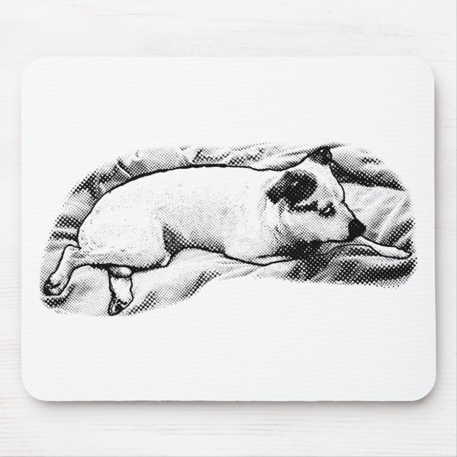Focused Terrier, Dotted Desk Lift Mouse Mat (Front)