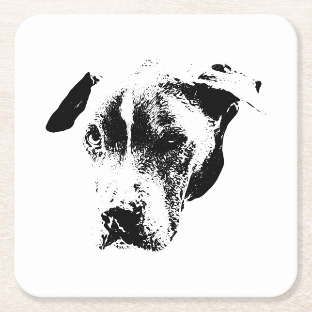 Focused & Unimpressed Square Paper Coaster (Front)