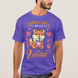 Foes And Boba Are My Valentine Fo Valentines Day T-Shirt