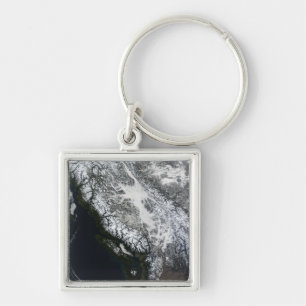Fog and snow in British Columbia Key Ring