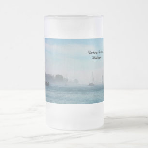 Fog At Mackinac Harbour Frosted Mug