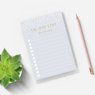 Fog Confetti Dots Personalised To-Do List Post-it Notes