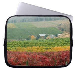 Fog creeps over Gehring Brothers Winery nestled Laptop Sleeve