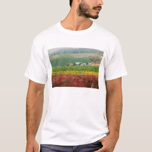 Fog creeps over Gehring Brothers Winery nestled T-Shirt