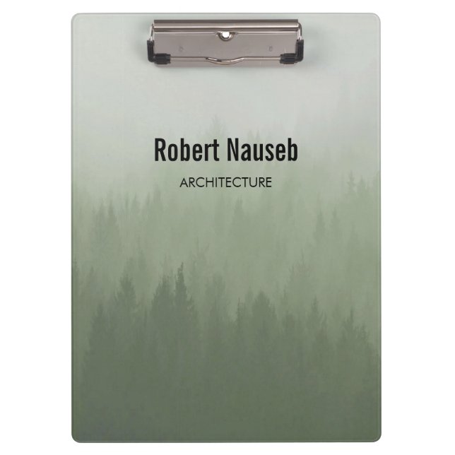 Fog forest architecture grey clipboard (Front)