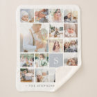 Fog Grey Monogram Photo Collage