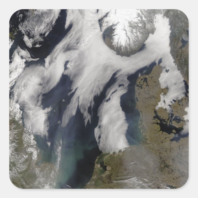Fog in the North Sea Square Sticker (Front)