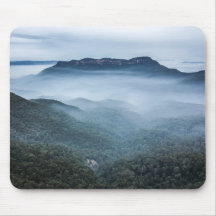 Fog Landscape Blue Mountains Mousepad