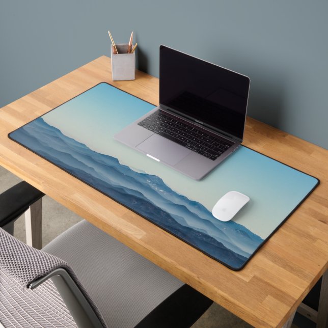 Fog, layers, hills and mountains desk mat (Office 2)