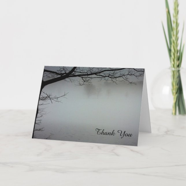 Fog on a winter's day in Maine Thank You Card (Front)