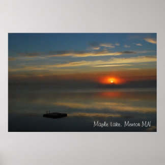 Fog on Maple Lake Poster