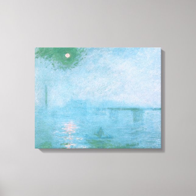 Fog on the Thames (by Claude Monet) Canvas Print (Front)