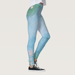 Fog on the Thames (by Claude Monet) Leggings